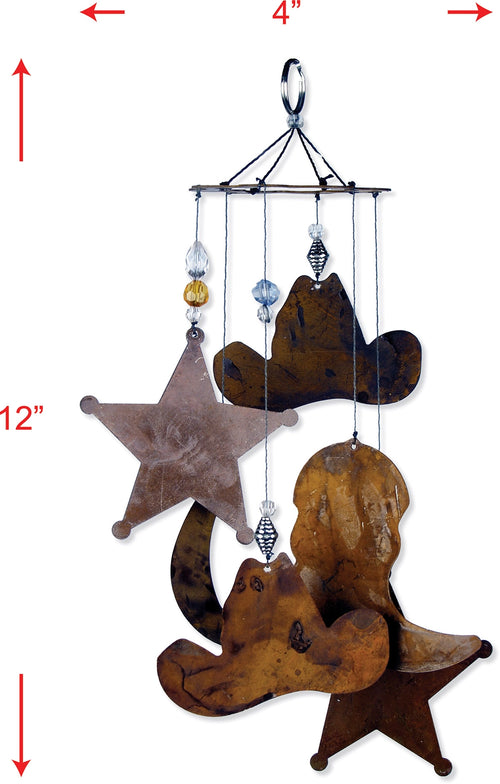 12" Cowboy Western Garden Wind Chime