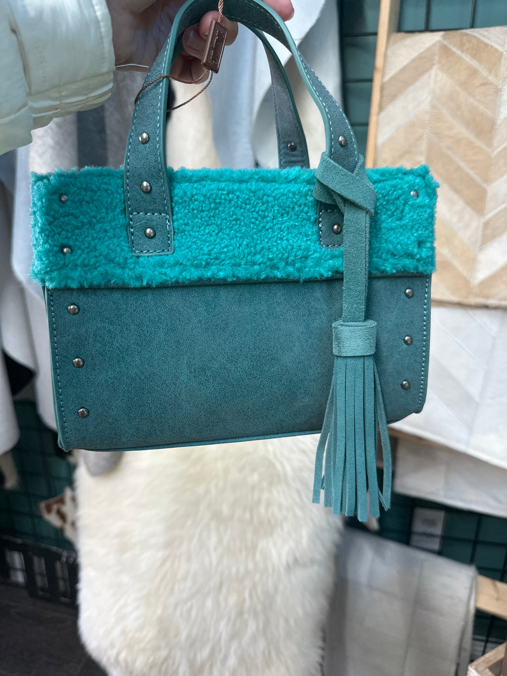 Wrangler Suede Sherpa Purse