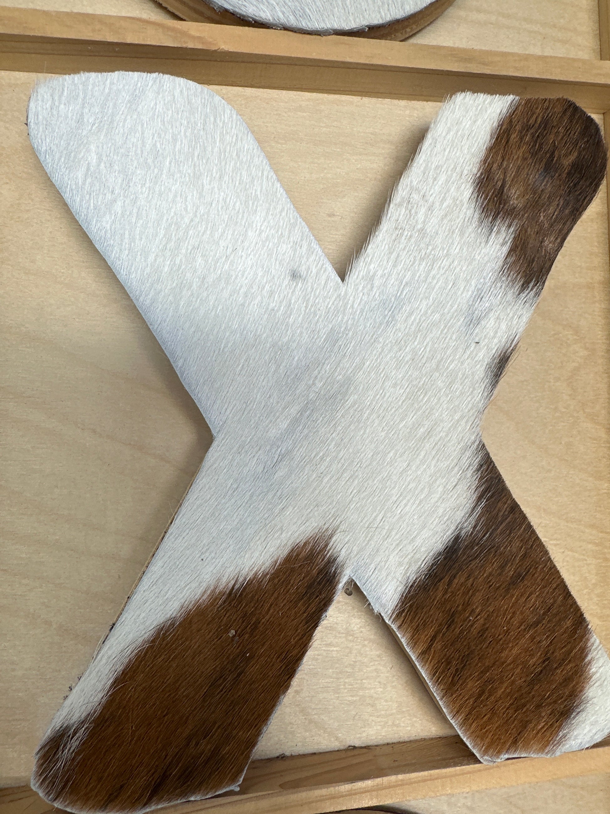 Tic-Tac-Toe cowhide set
