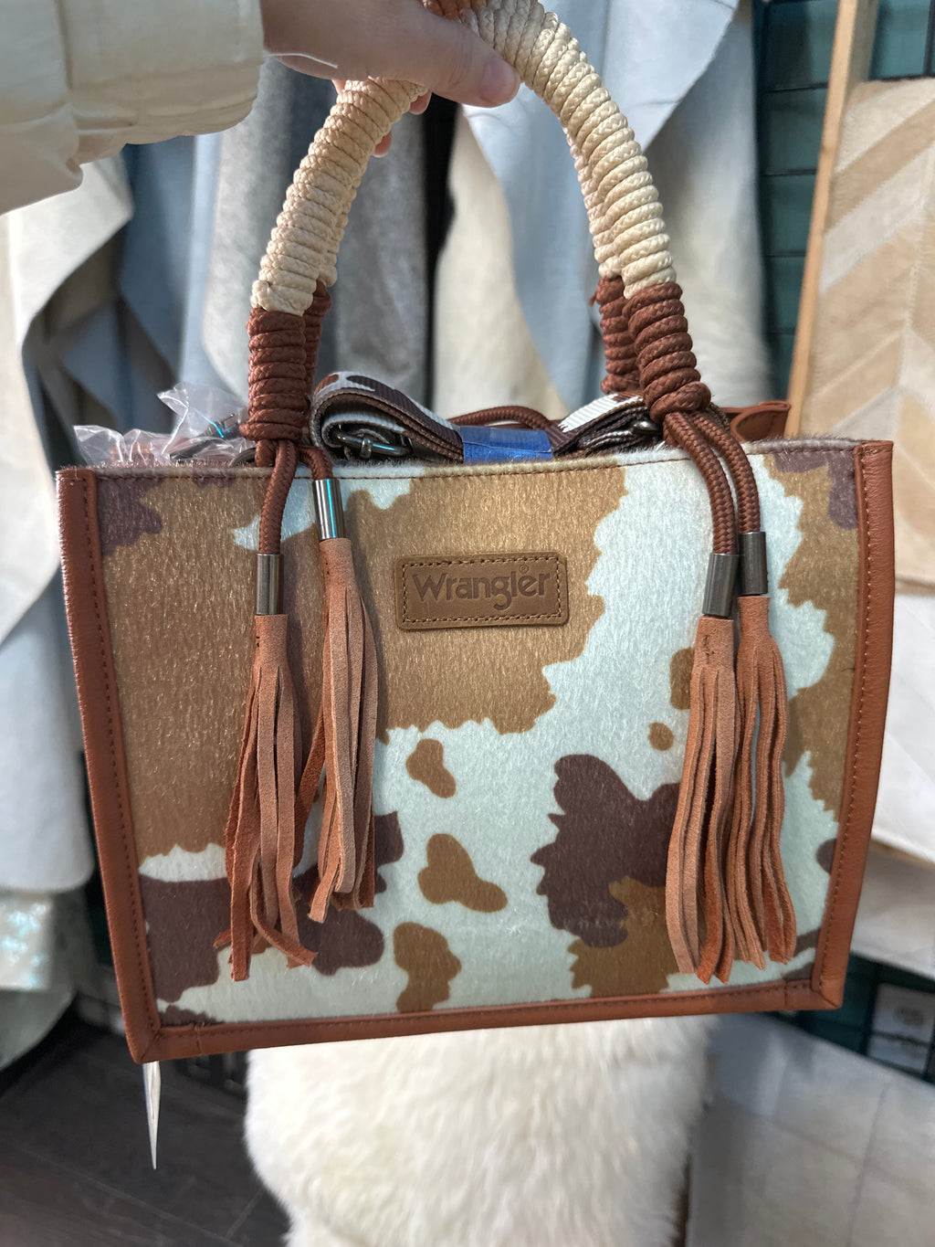 Wrangler Cow Print Purse
