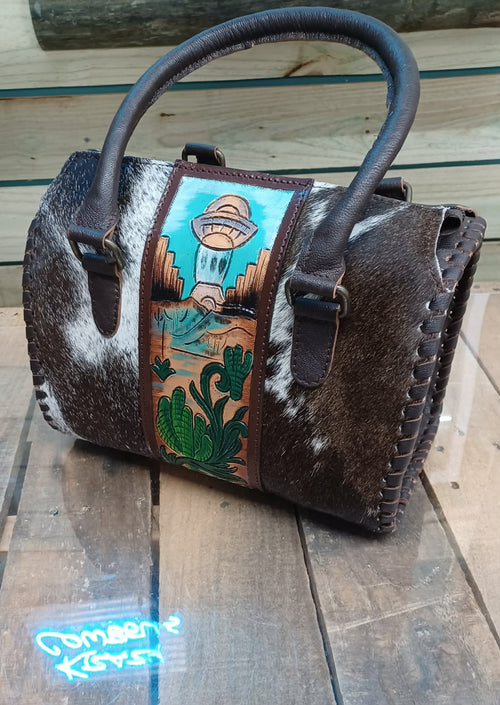 Brown Alien UFO purse