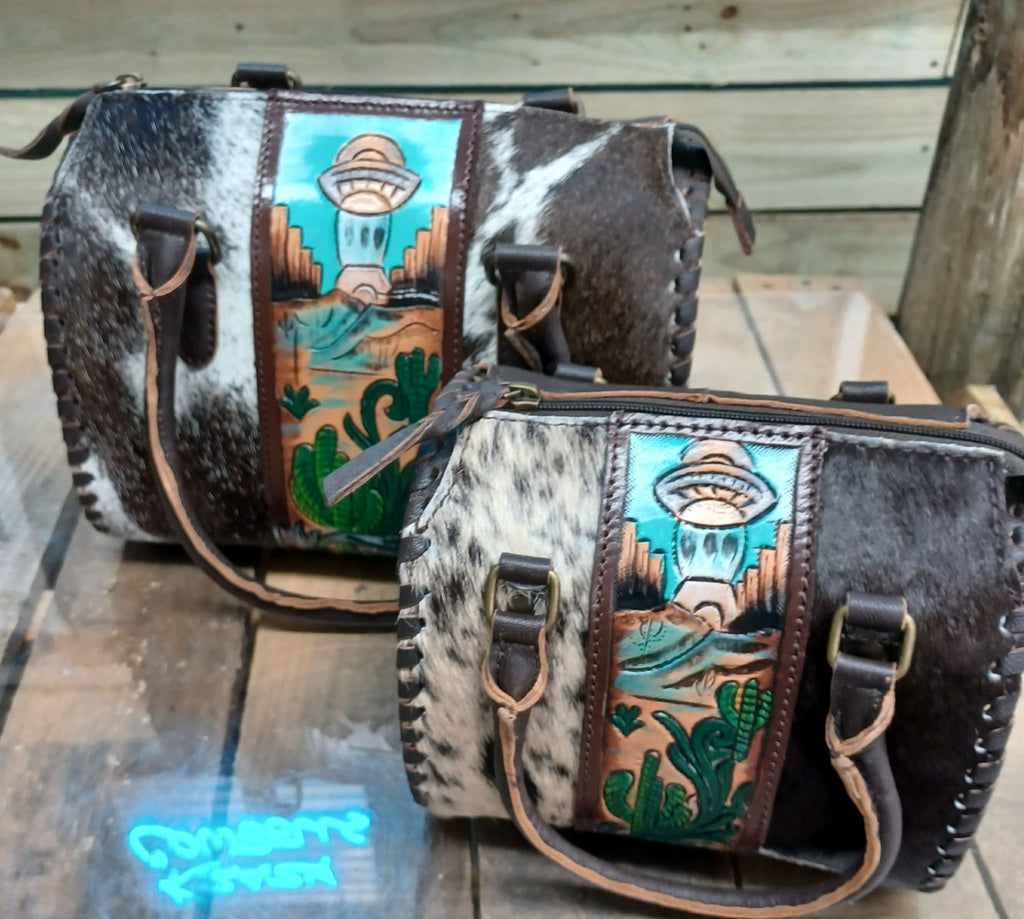 Brown Alien UFO purse