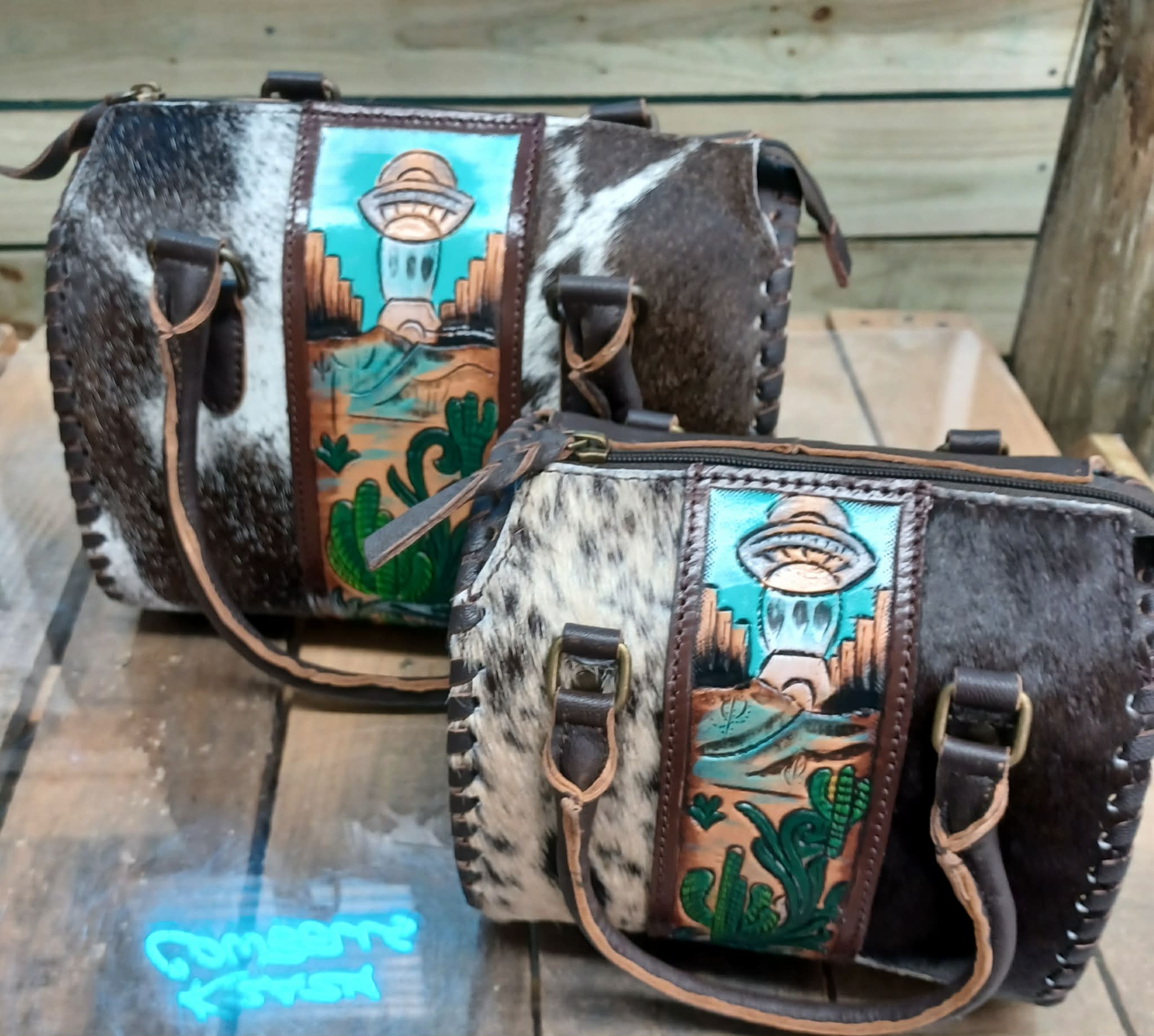Brown Alien UFO purse