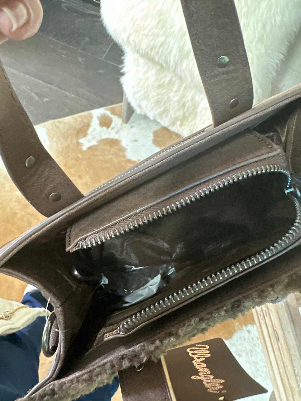 Wrangler Suede Sherpa Purse