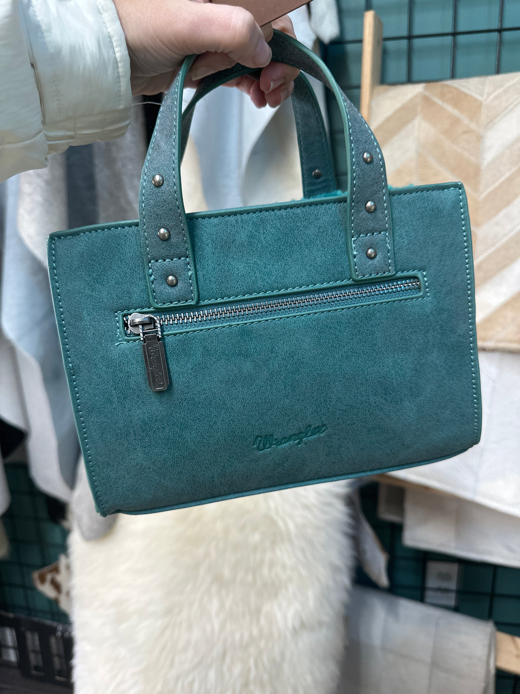 Wrangler Suede Sherpa Purse