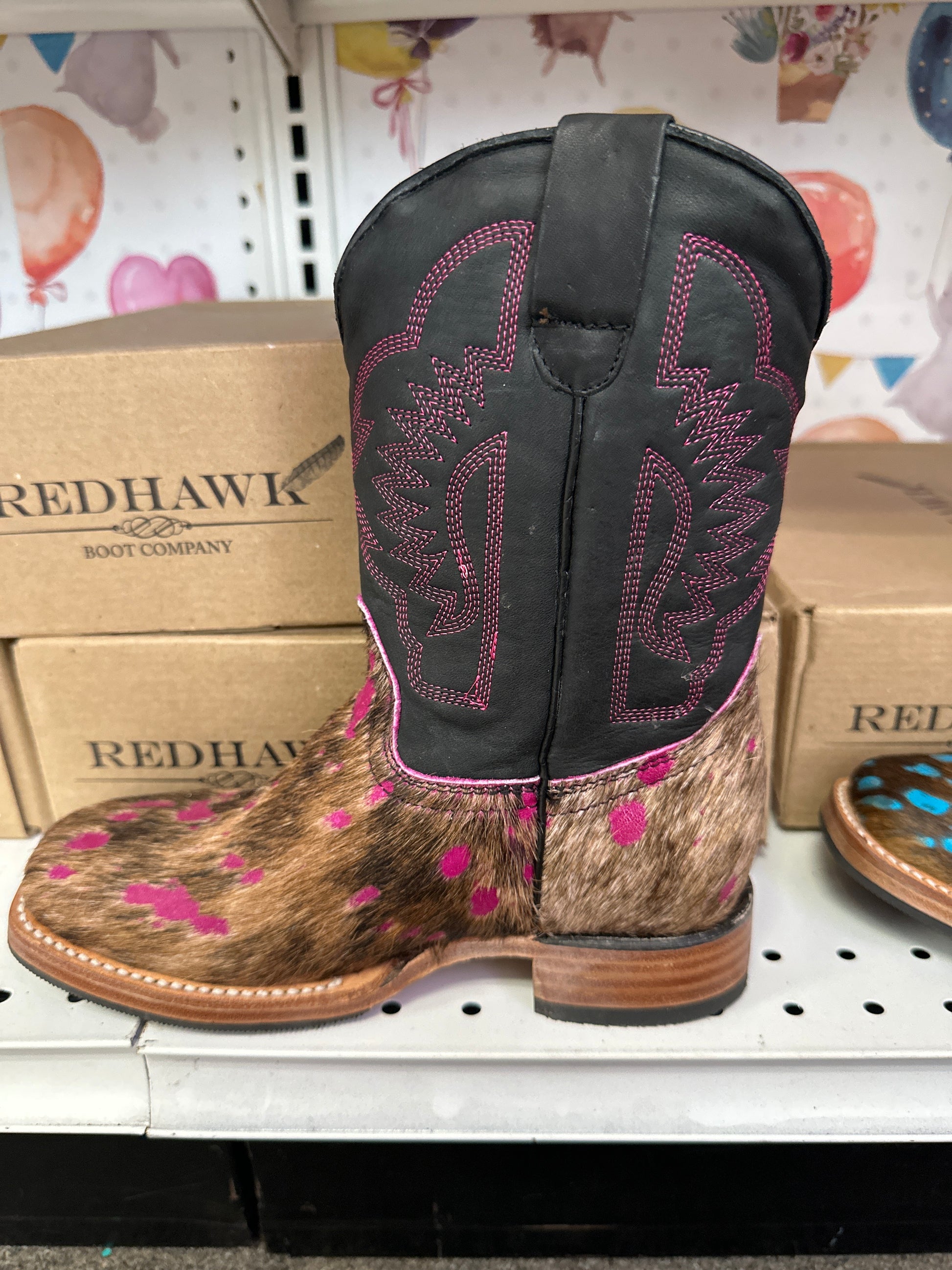 Red Hawk cowhide boots -kids