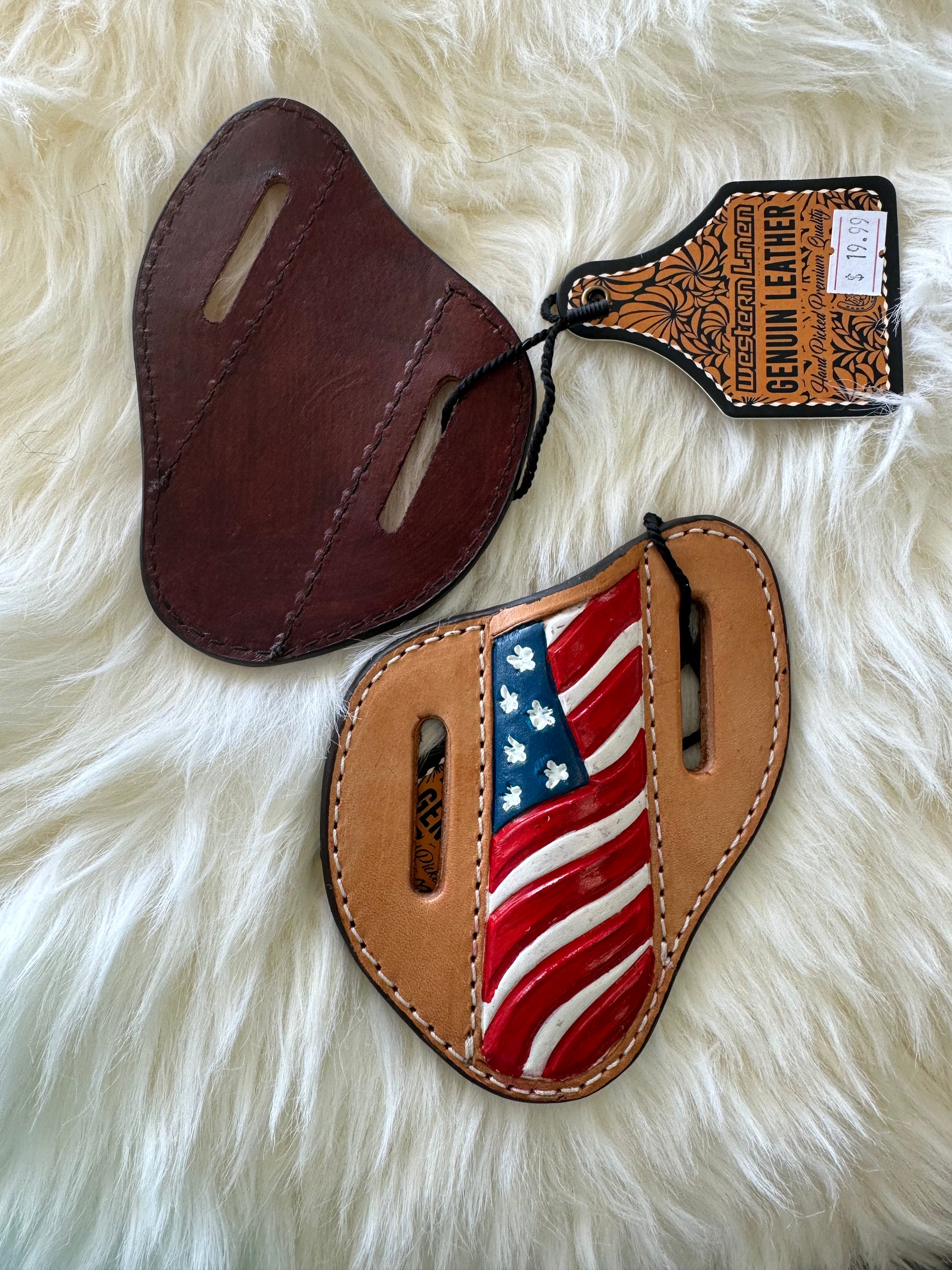 American Flag leather sheath