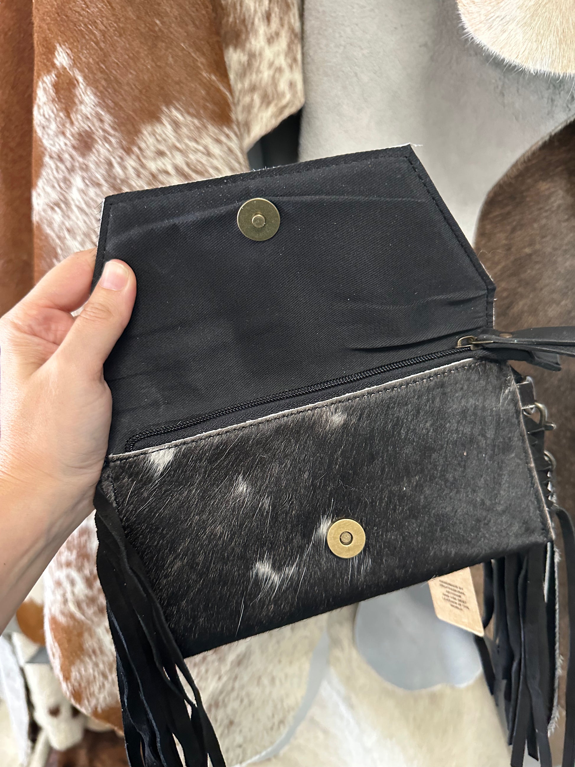 Cowhide Wristlet