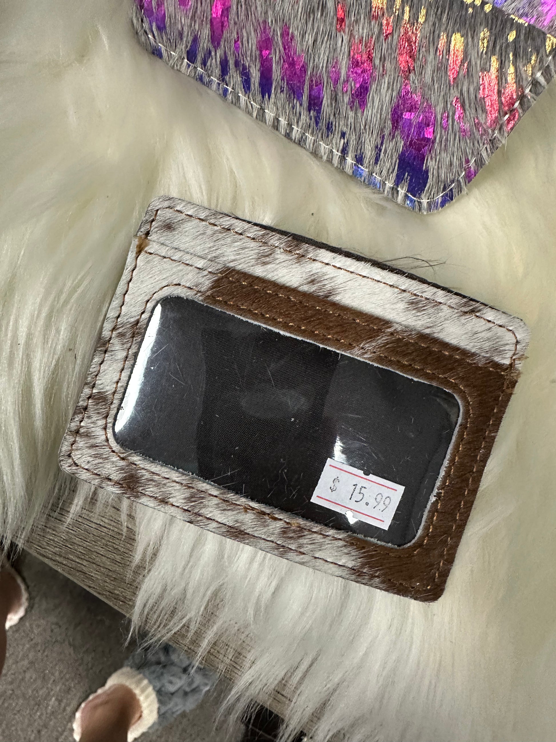 Cowhide card holder
