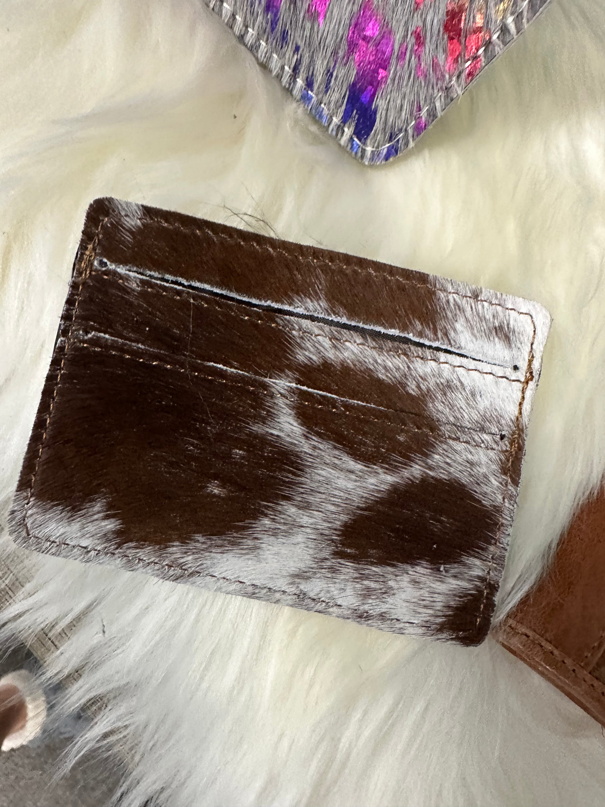 Cowhide card holder