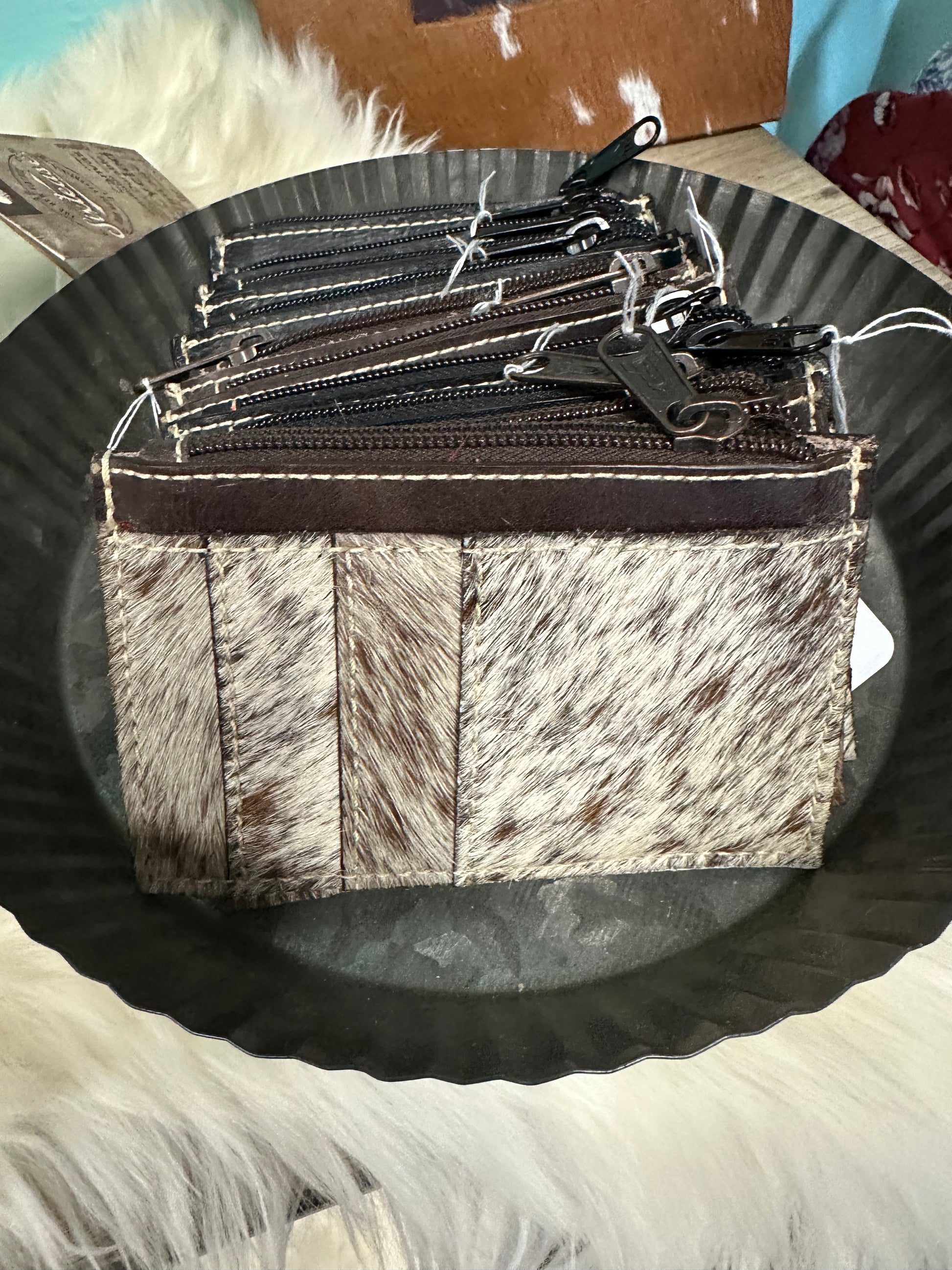 Cowhide mini wallet