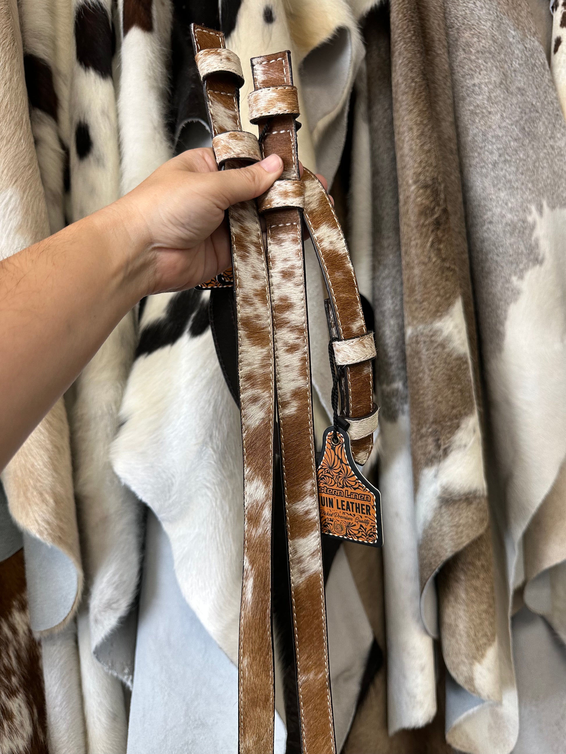 Cowhide hat band