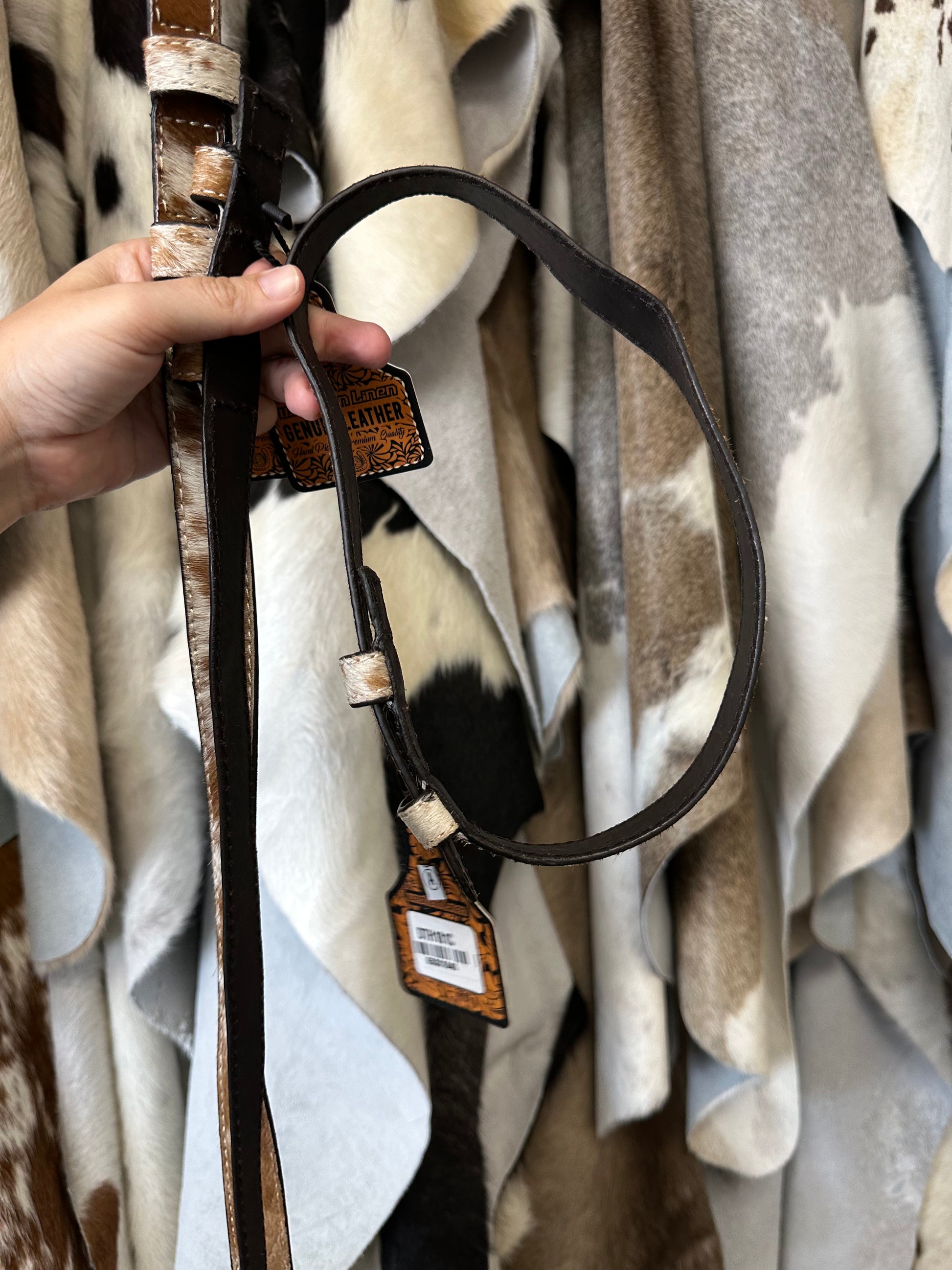 Cowhide hat band