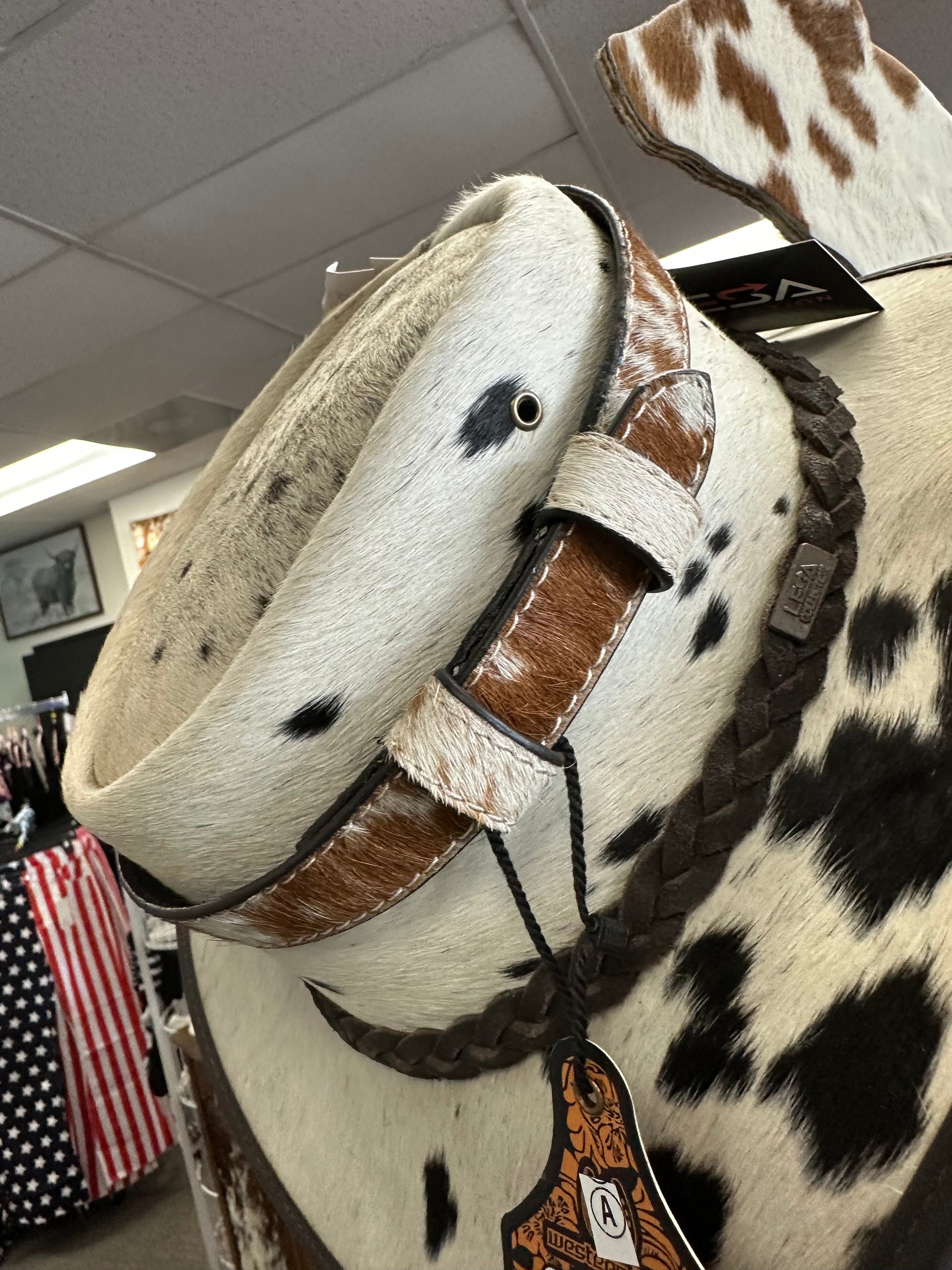 Cowhide hat band
