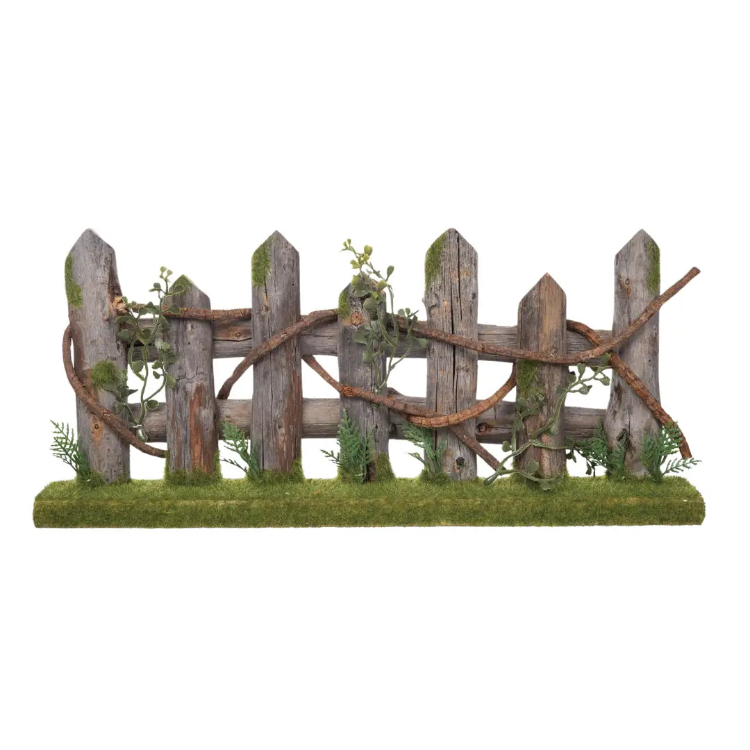 Rustic Fence W/Greeny Decor