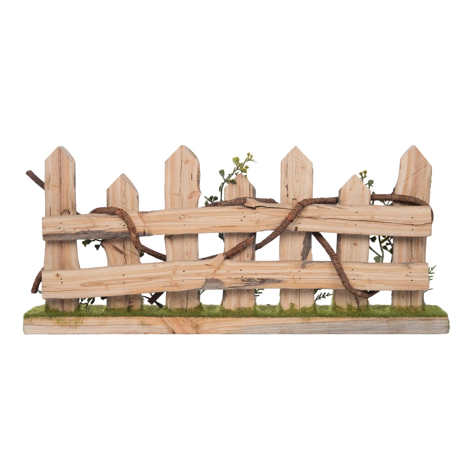 Rustic Fence W/Greeny Decor