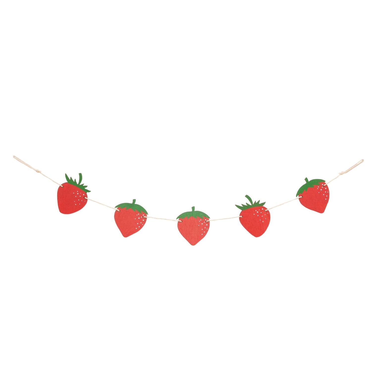 Wooden Strawberry Mini Garland