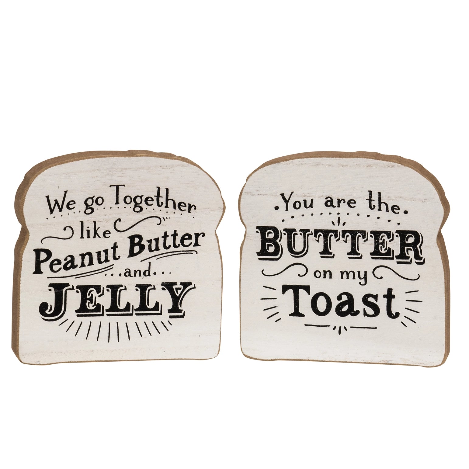 Butter On My Toast Block Sitter, 2 Assorted