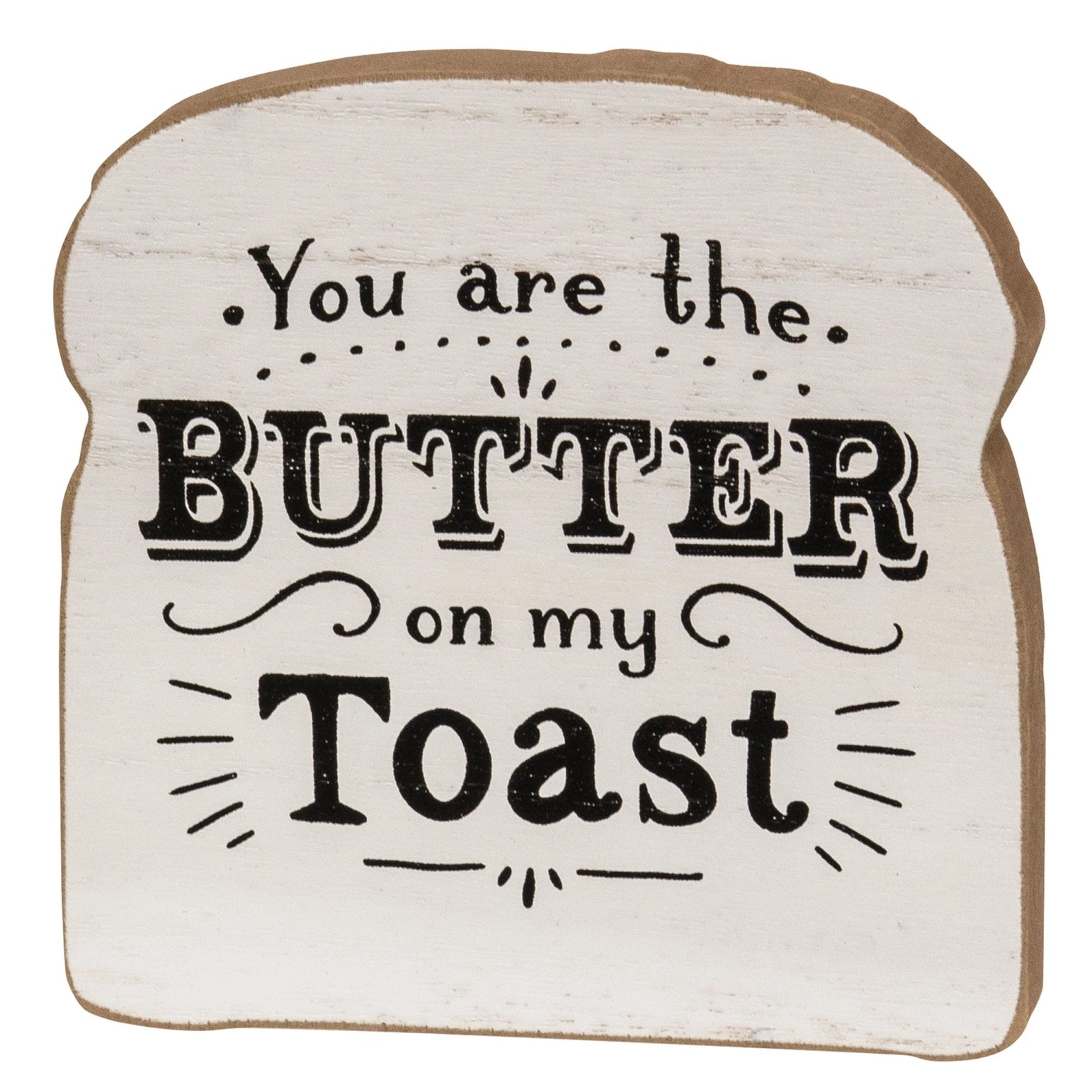 Butter On My Toast Block Sitter, 2 Assorted