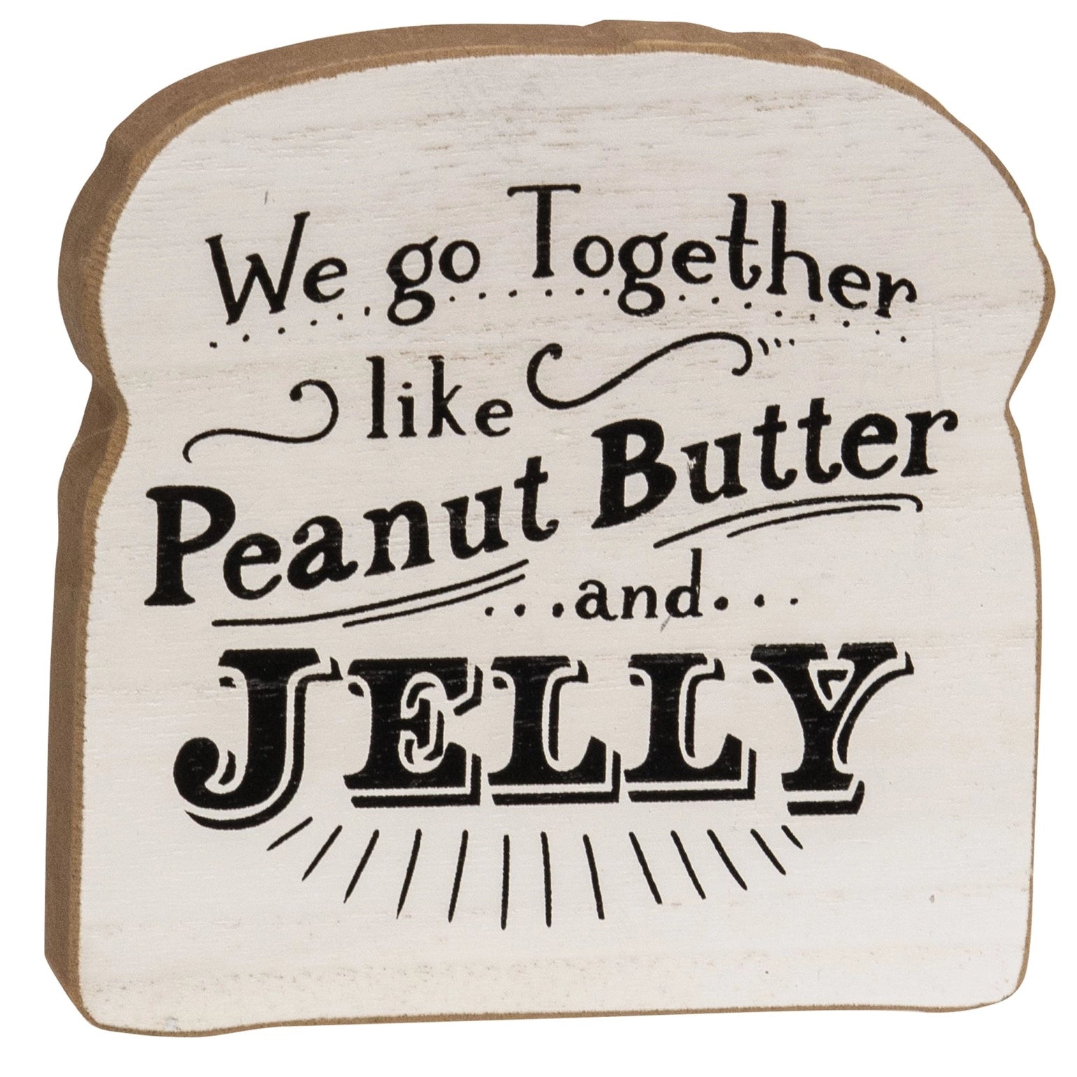 Butter On My Toast Block Sitter, 2 Assorted